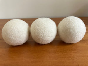 Felted New Zealand Wool Dryer Balls Set of 3